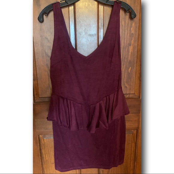 5/48 Dresses & Skirts - NWT: 5|48 Aubergine suede peplum dress, size M